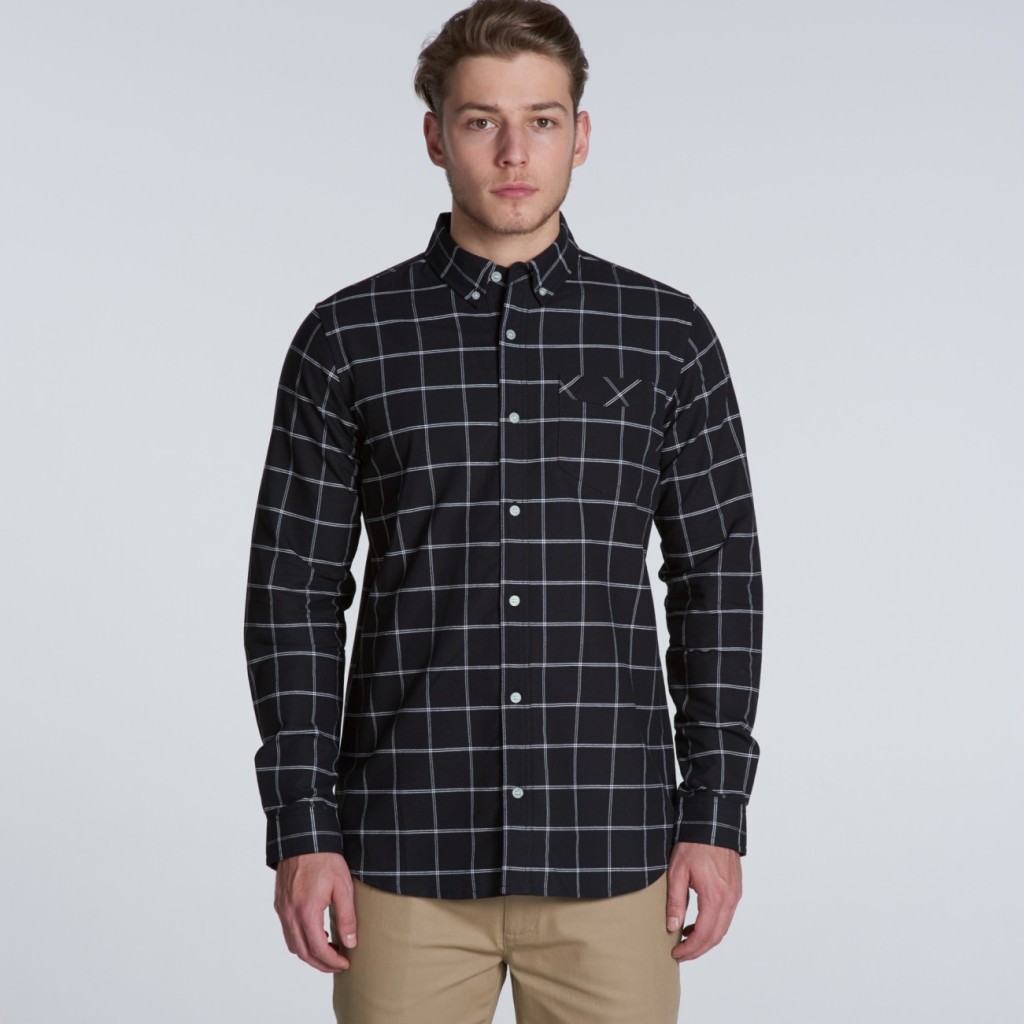 5405_oxford_pattern_shirt_front Impact Apparel & Merch